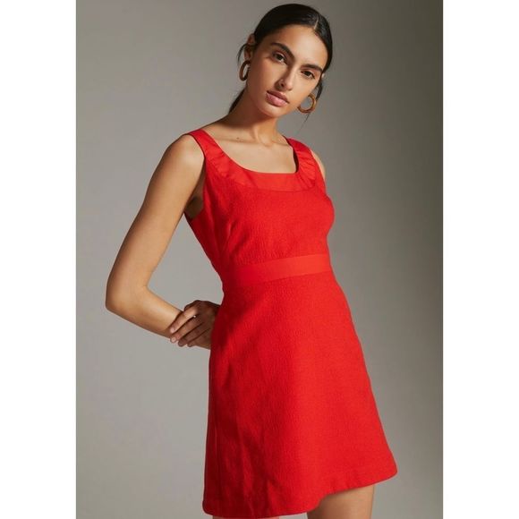 Anthropologie Maeve Sleeveless Scoop-Neck Mini Dress  w/ POCKETS - only wore 1x - Picture 3 of 4